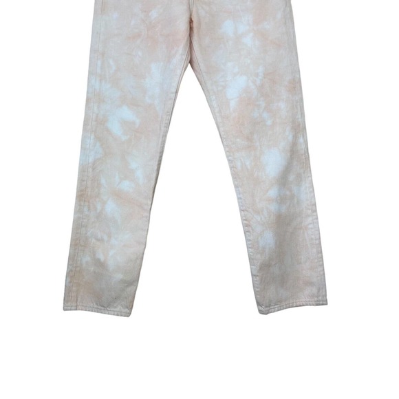 NEW Levis Wedgie Straight Jeans High Rise Denim Tie Dye Button Fly Pink Peach 27 - Picture 5 of 12